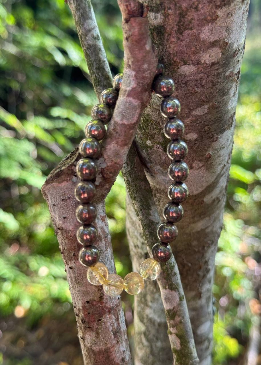 Prosperity Pyrite and Citrine Bracelet